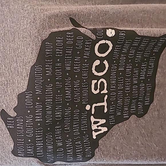 Unisex Gray Wisco Graphic T-Shirt Size 2X - Picture 2 of 5